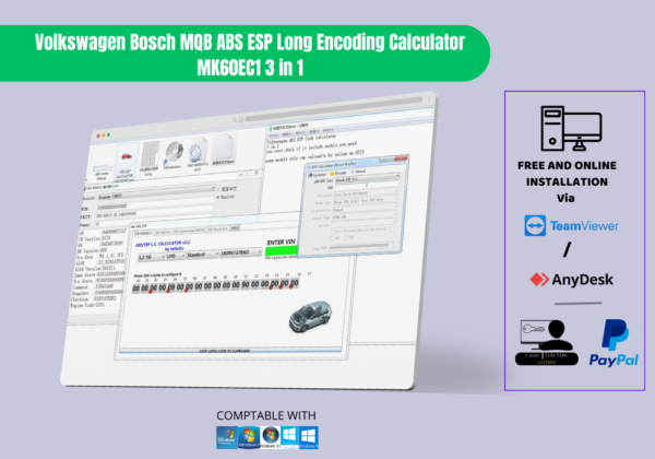 Volkswagen Bosch MQB ABS ESP Long Encoding Calculator MK60EC1 3 in 1